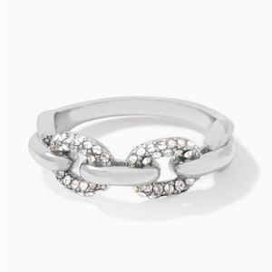 NWT Silver Frozen Chain Ring Size 8 by Stella & Dot, Classic Everyday Ring 💍